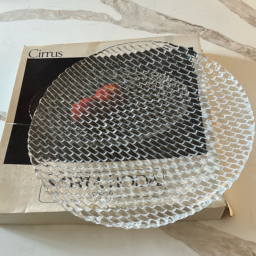 EUC Lead Crystal Kosta Boda 13” diameter platter